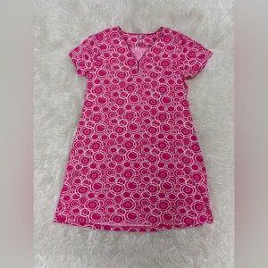 Lulu-B Fuchsia Circle Print Mini Dress